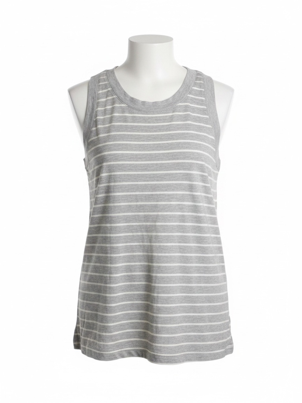 stars above Heather Gray & White Striped Tank